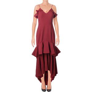 Jarlo Mina Layered Ruffle Sleeveless Gown NWT